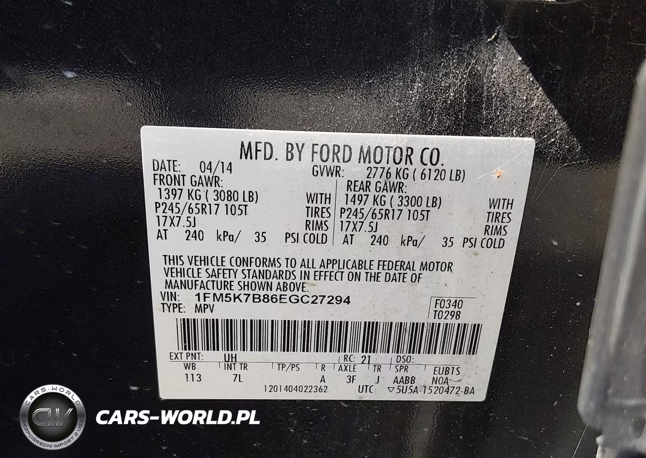 2014 Ford Explorer VIN:1FM5K7B86EGC27294 - 9