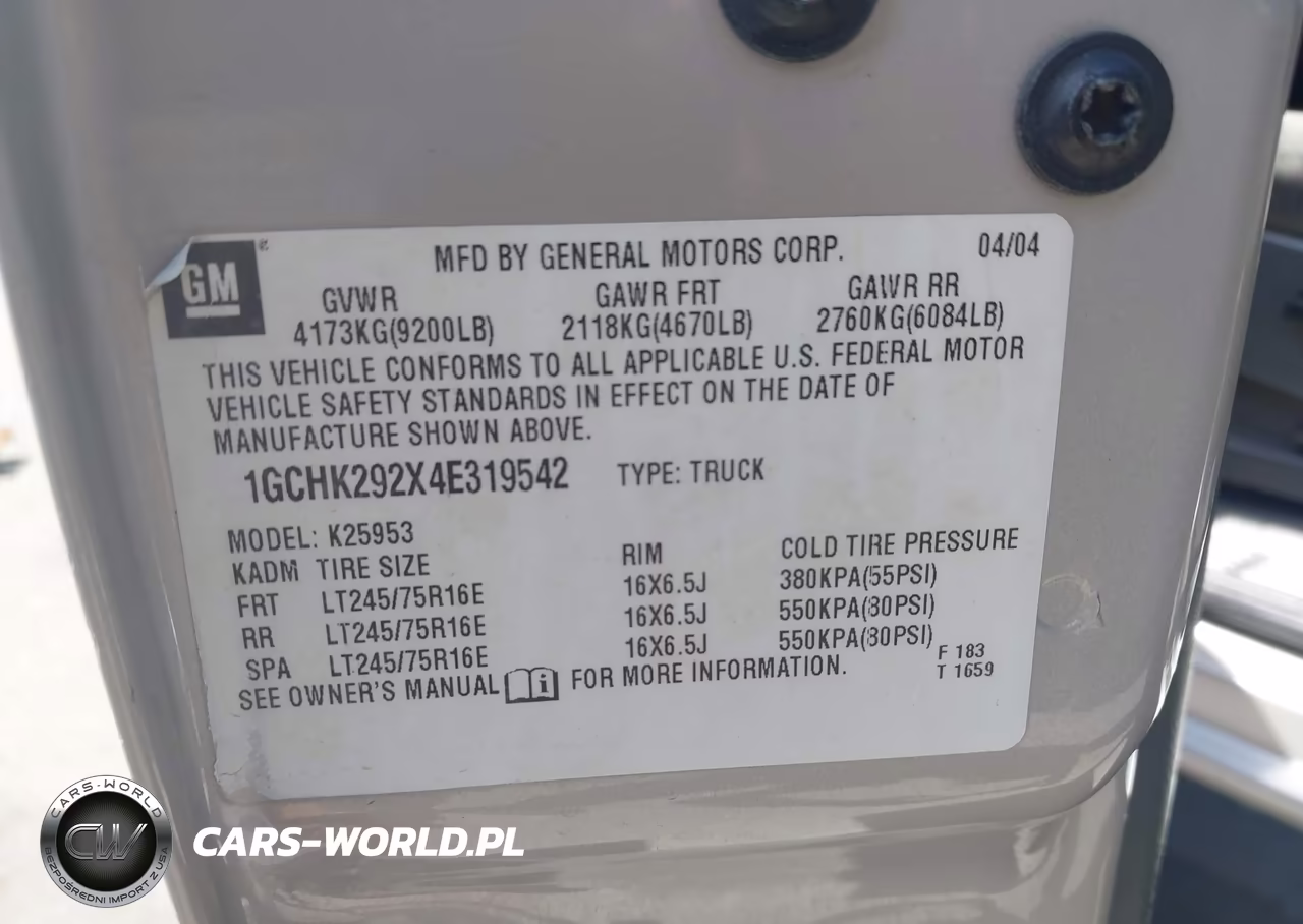 2004 Chevrolet Silverado 2500Hd Ls VIN:1GCHK292X4E319542 - 9