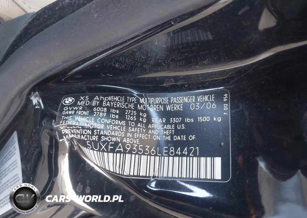 2006 BMW X5 4.8Is VIN:5UXFA93536LE84421 - 9