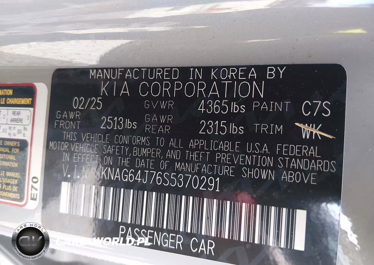2025 Kia K5 Gt-Line VIN:KNAG64J76S5370291 - 9