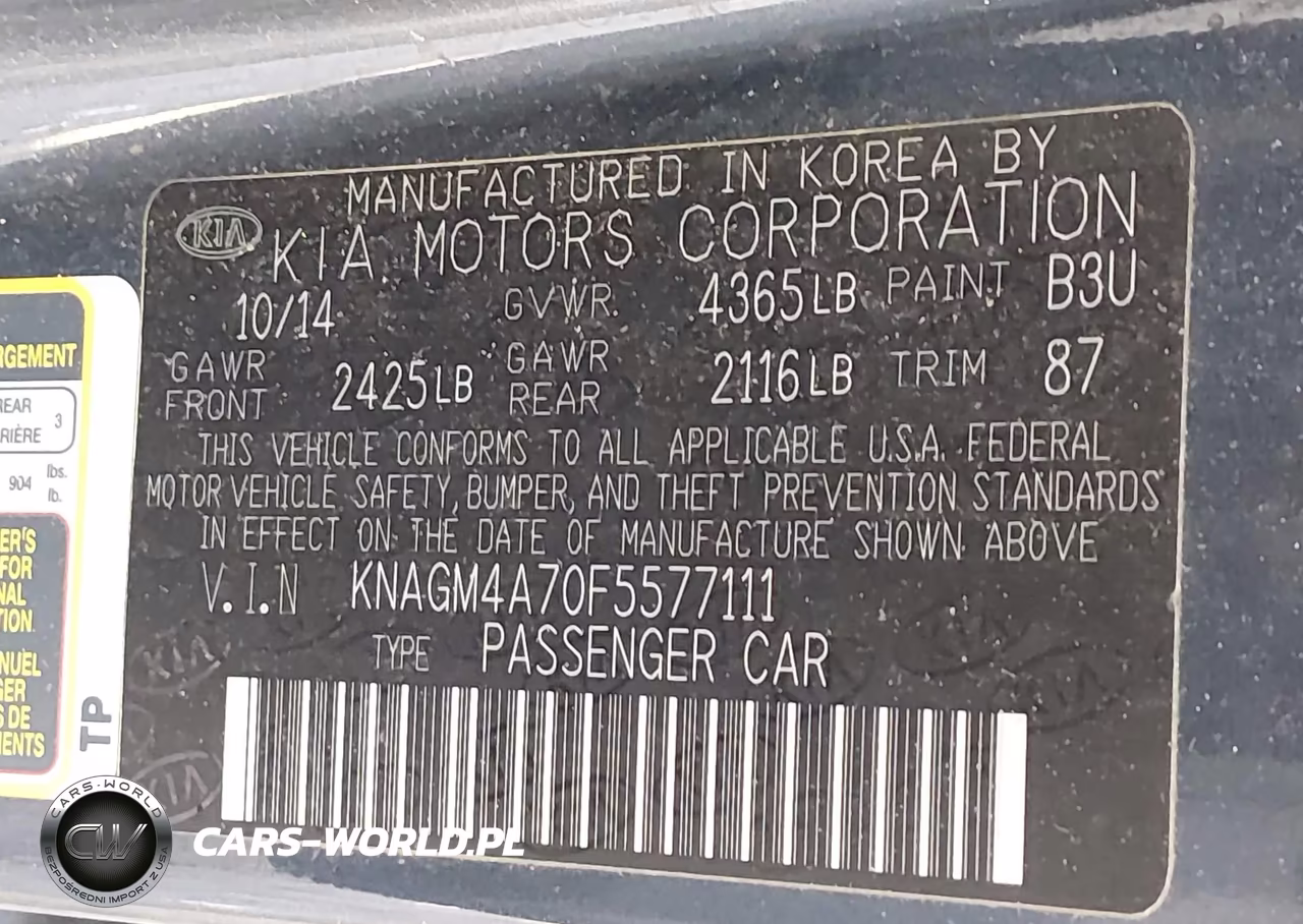 2015 Kia Optima Lx VIN:KNAGM4A70F5577111 - 9