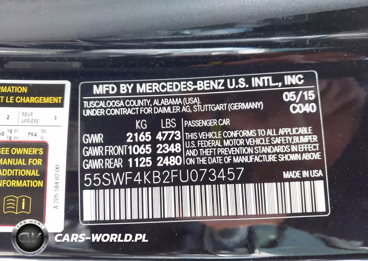 2015 Mercedes-Benz C 300 4Matic VIN:55SWF4KB2FU073457 - 9