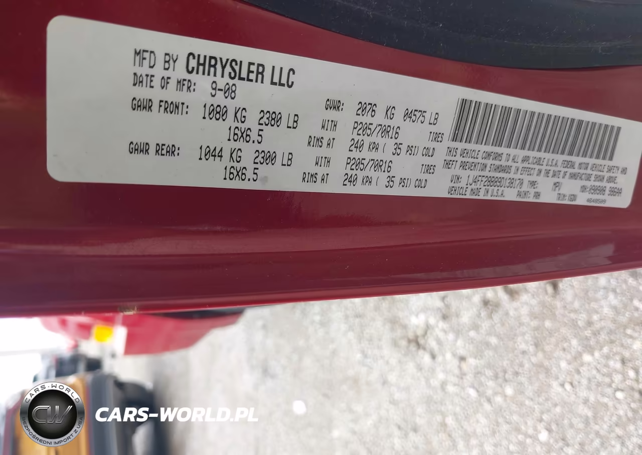 2009 Jeep Patriot Sport VIN:1J4FF28B89D138170 - 9