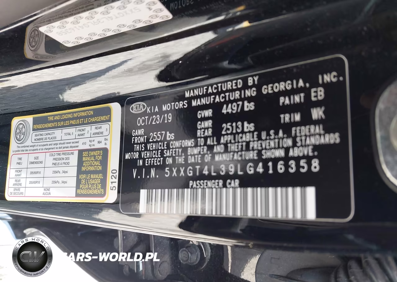 2020 Kia Optima Lx VIN:5XXGT4L39LG416358 - 9