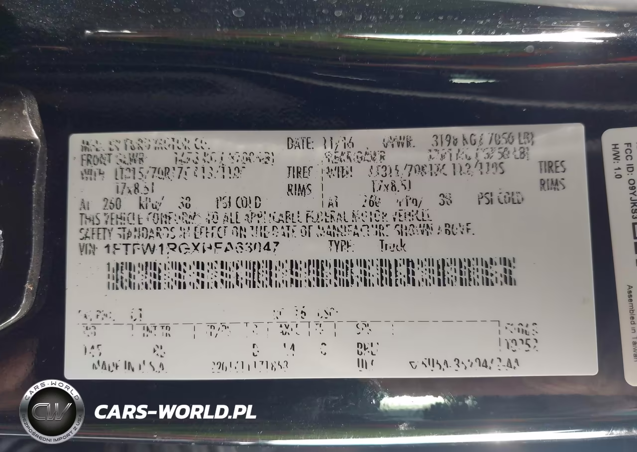 2017 Ford F-150 Raptor VIN:1FTFW1RGXHFA63047 - 9