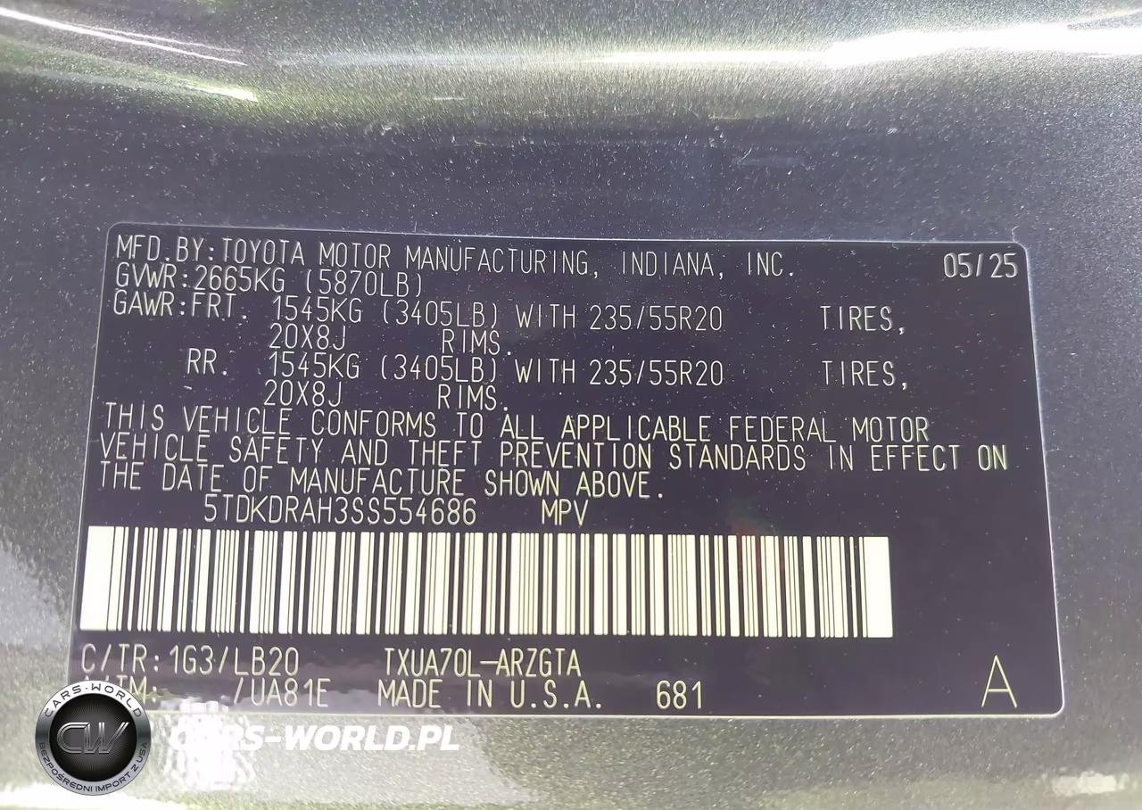 2025 Toyota Highlander Limited VIN:5TDKDRAH3SS554686 - 9