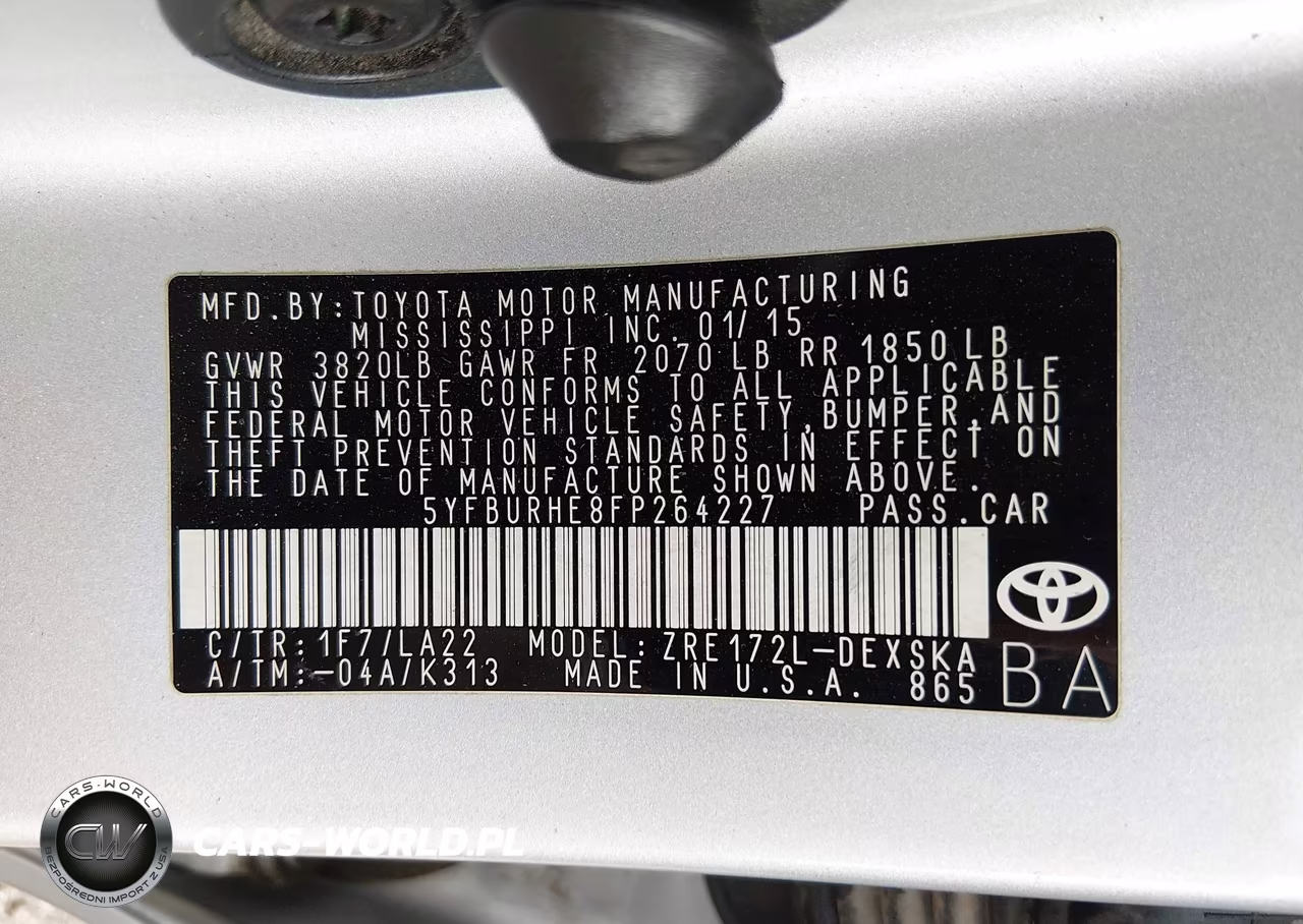 2015 Toyota Corolla S Premium VIN:5YFBURHE8FP264227 - 9