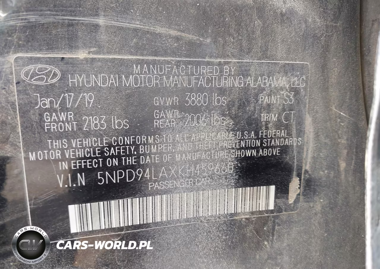 2019 Hyundai Elantra Eco VIN:5NPD94LAXKH459660 - 9