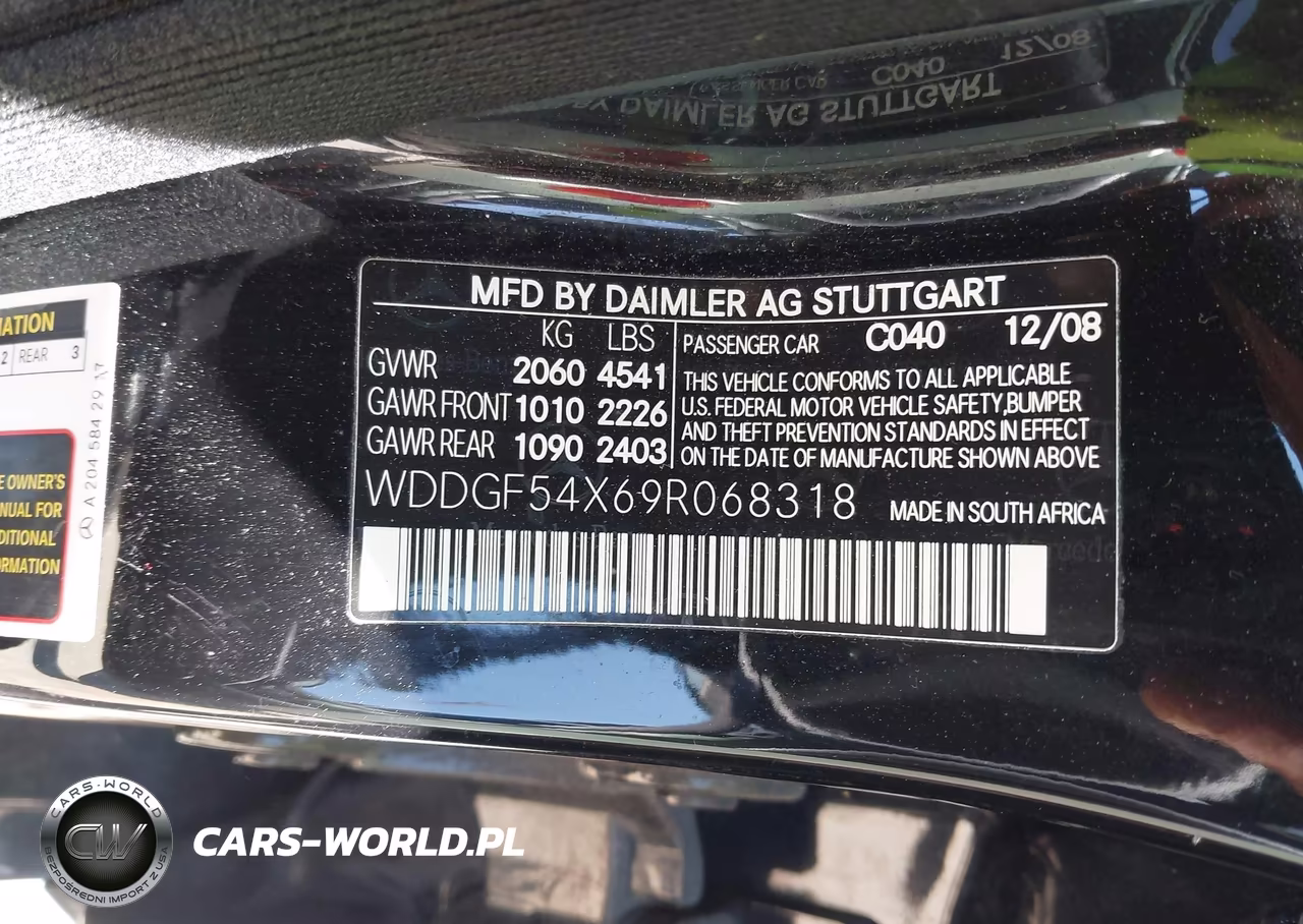 2009 Mercedes-Benz C 300 Luxury-Sport VIN:WDDGF54X69R068318 - 9