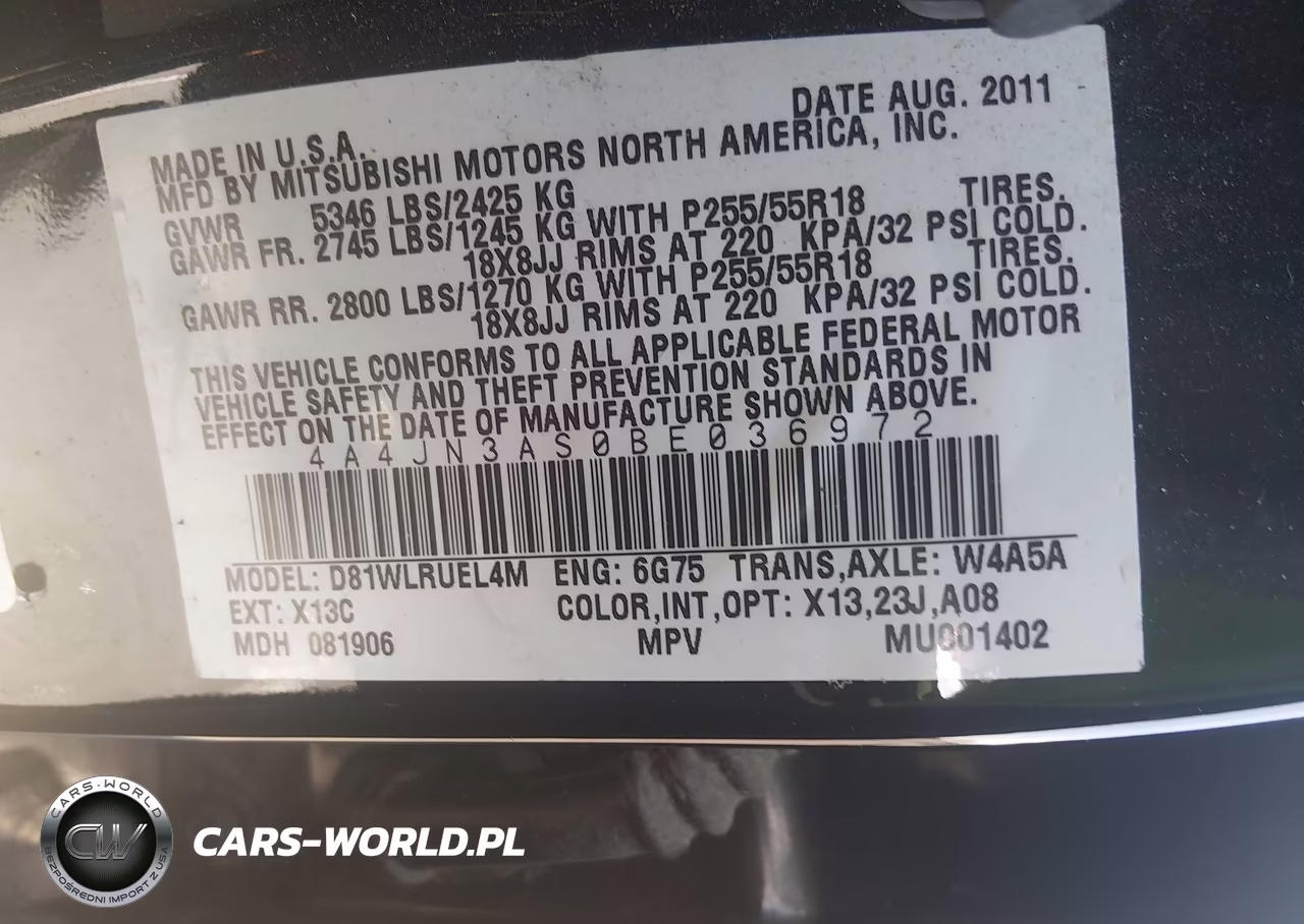 2011 Mitsubishi Endeavor Se VIN:4A4JN3AS0BE036972 - 9