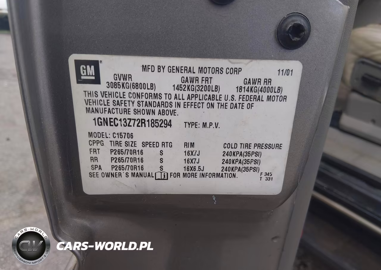 2002 Chevrolet Tahoe Lt VIN:1GNEC13Z72R185294 - 9