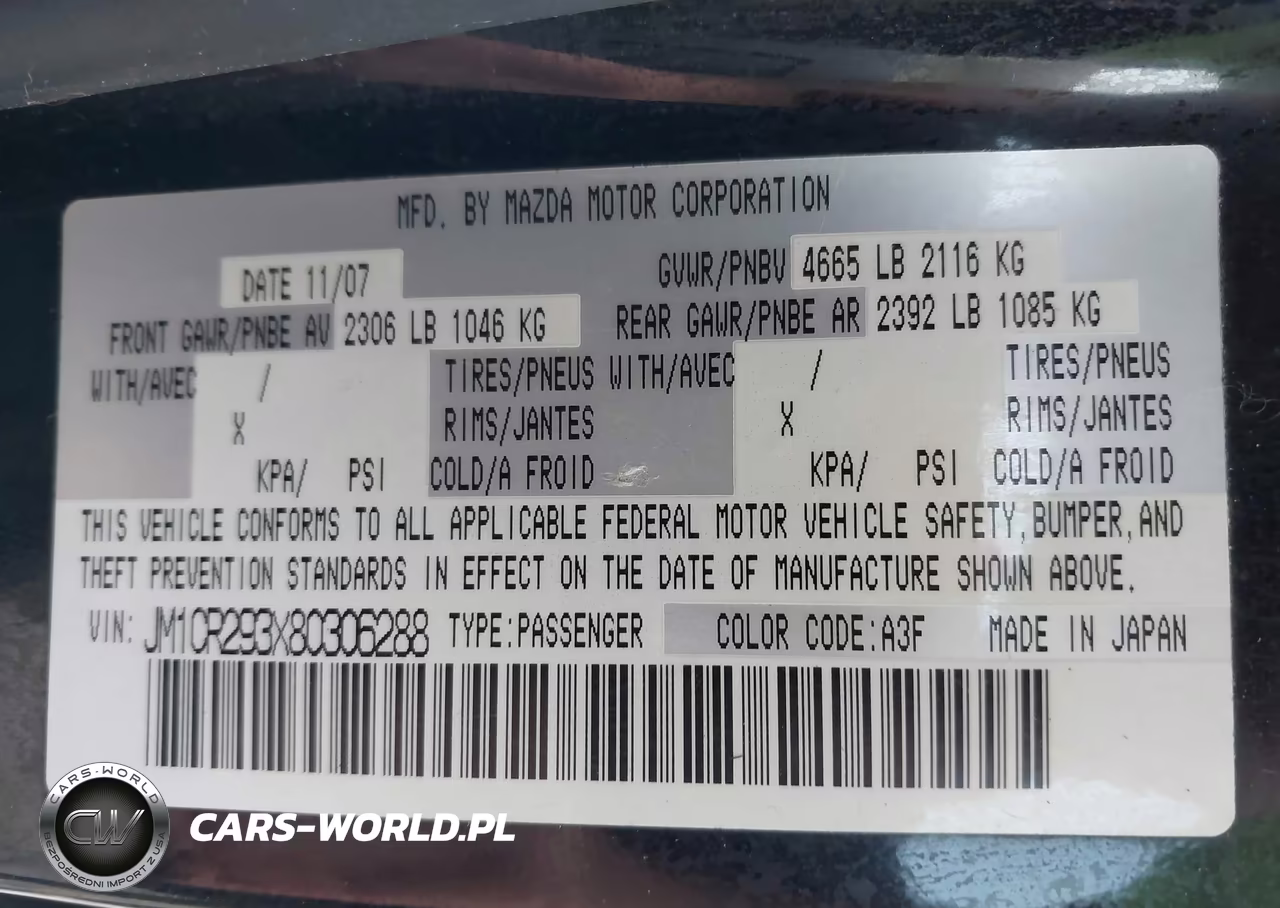 2008 Mazda Mazda5 Sport VIN:JM1CR293X80306288 - 9