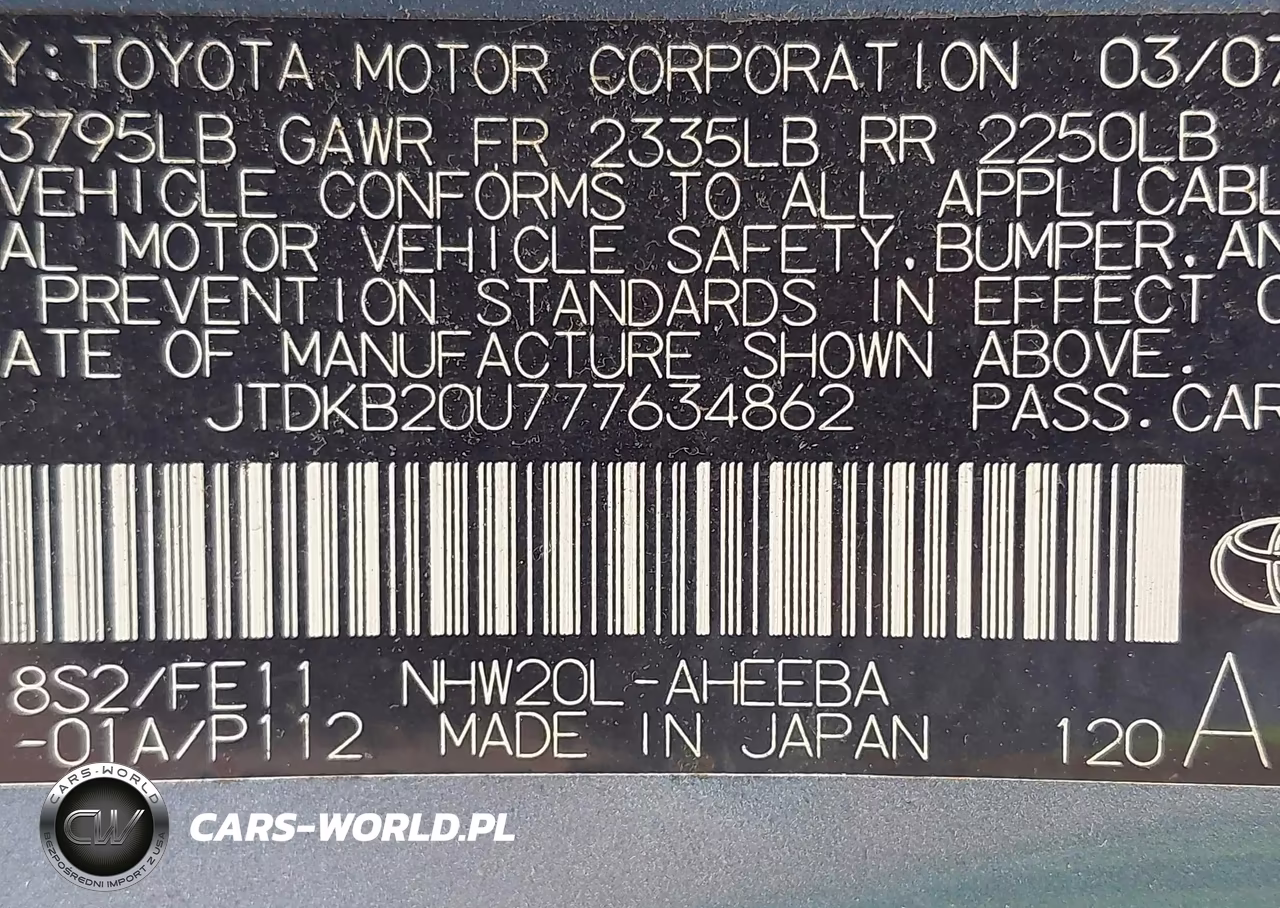 2007 Toyota Prius VIN:JTDKB20U777634862 - 9