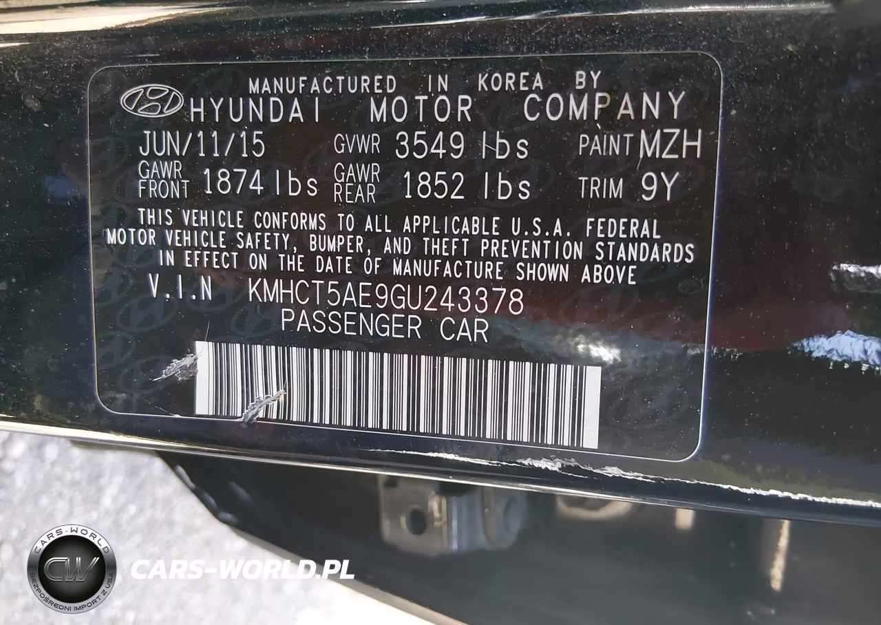 2016 Hyundai Accent Se VIN:KMHCT5AE9GU243378 - 9