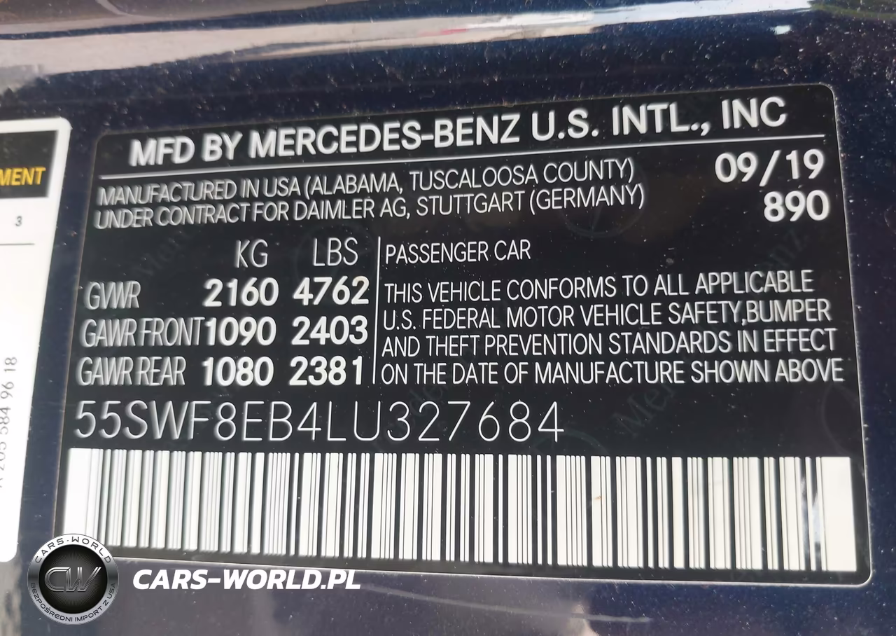 2020 Mercedes-Benz C 300 4Matic VIN:55SWF8EB4LU327684 - 9
