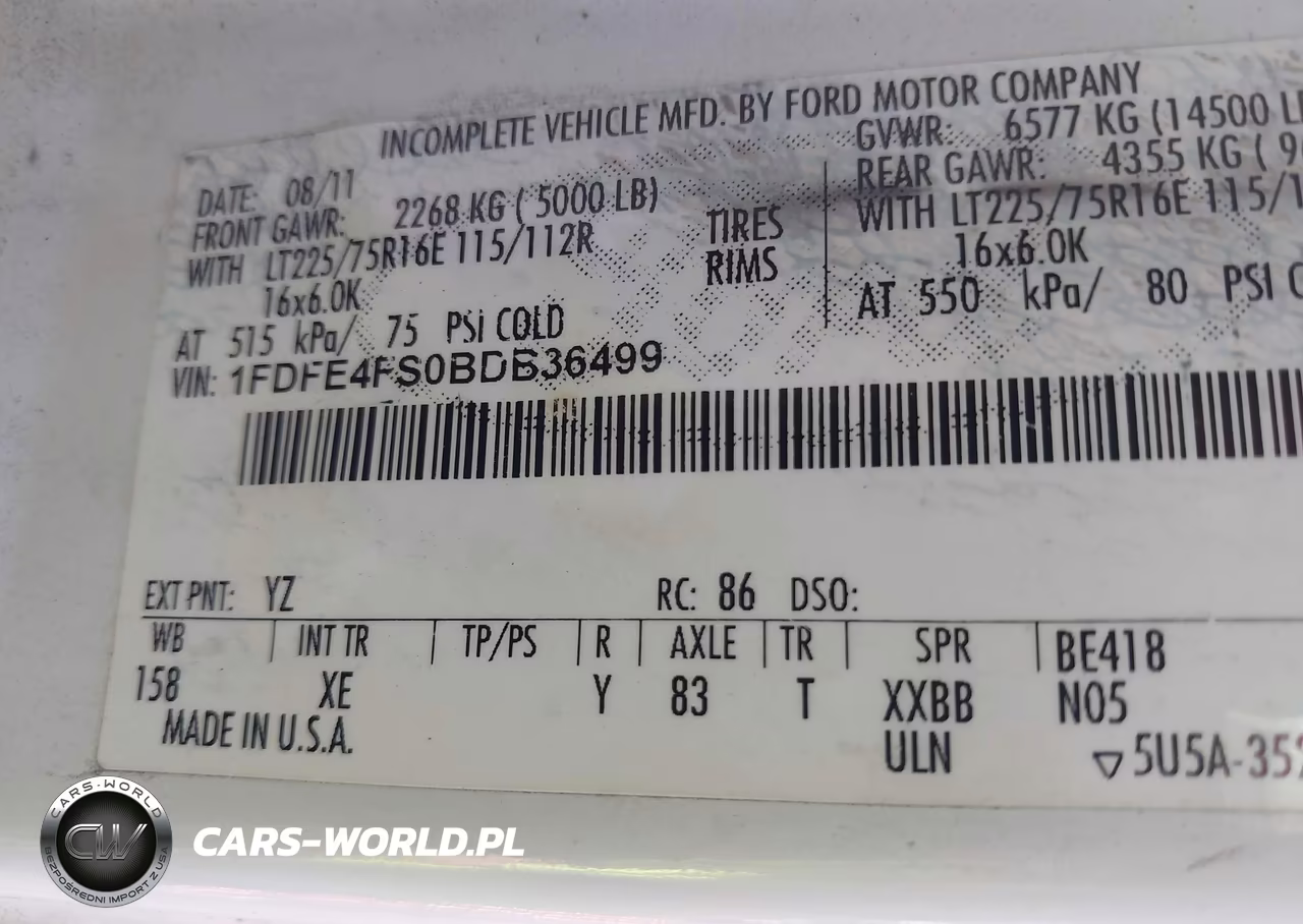 2011 Ford Econoline Commercial Cutaway VIN:1FDFE4FS0BDB36499 - 8