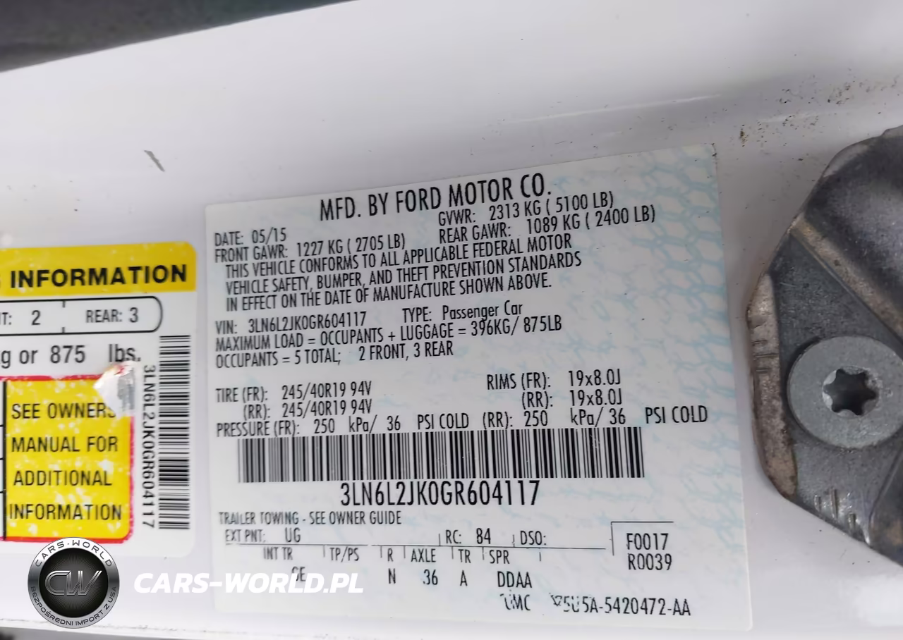 2016 Lincoln Mkz VIN:3LN6L2JK0GR604117 - 9