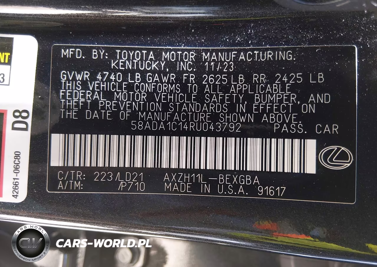 2024 Lexus Es 300H VIN:58ADA1C14RU043792 - 9
