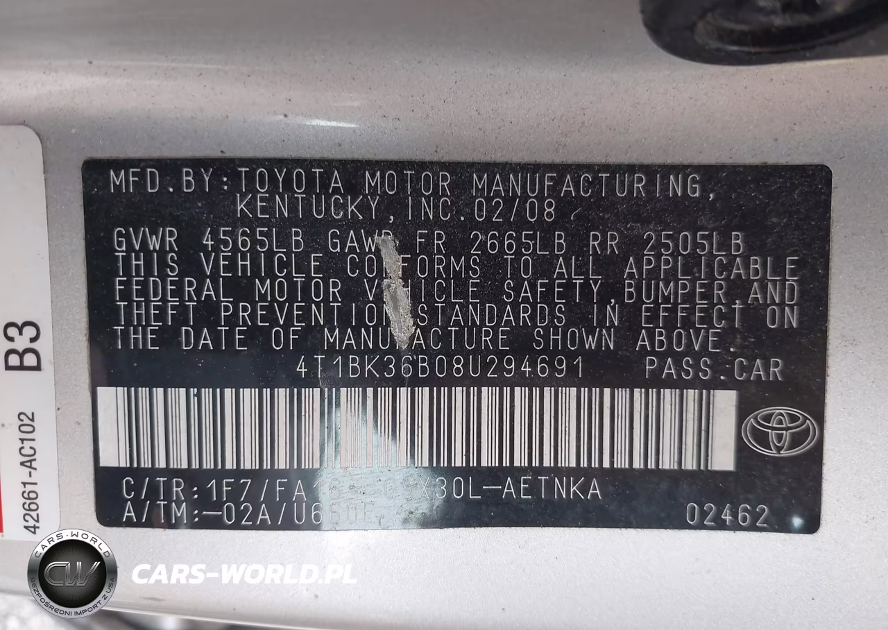 2008 Toyota Avalon Xl VIN:4T1BK36B08U294691 - 9