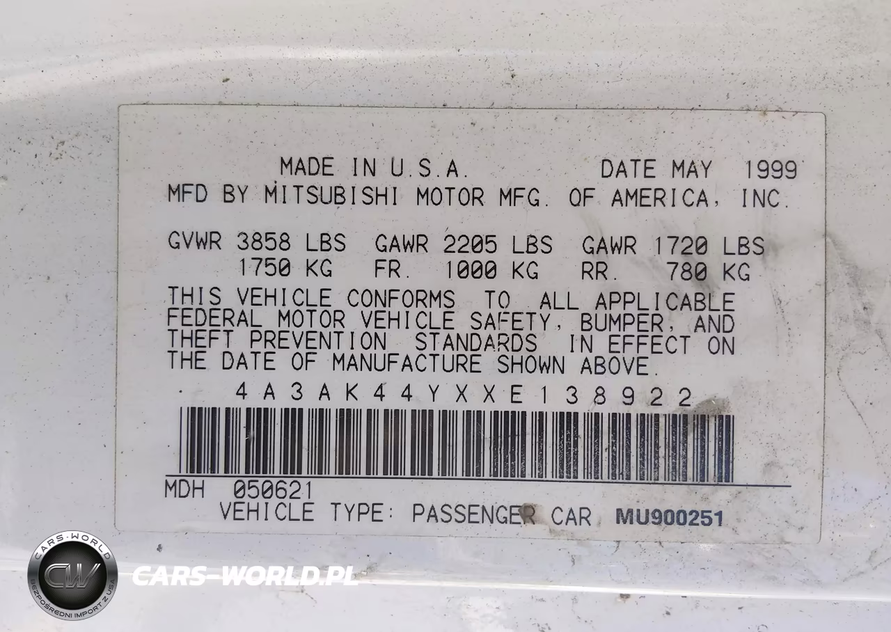 1999 Mitsubishi Eclipse Gs VIN:4A3AK44YXXE138922 - 9