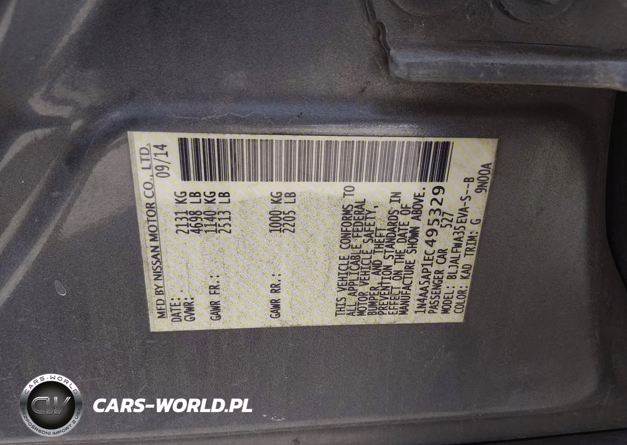 2014 Nissan Maxima 3.5 Sv VIN:1N4AA5AP1EC495329 - 9