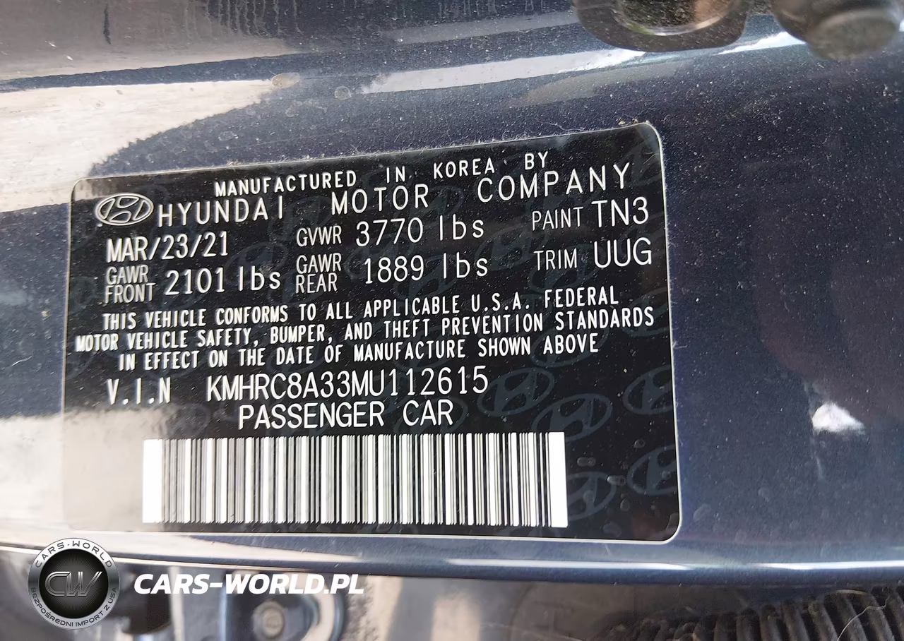 2021 Hyundai Venue Denim VIN:KMHRC8A33MU112615 - 9