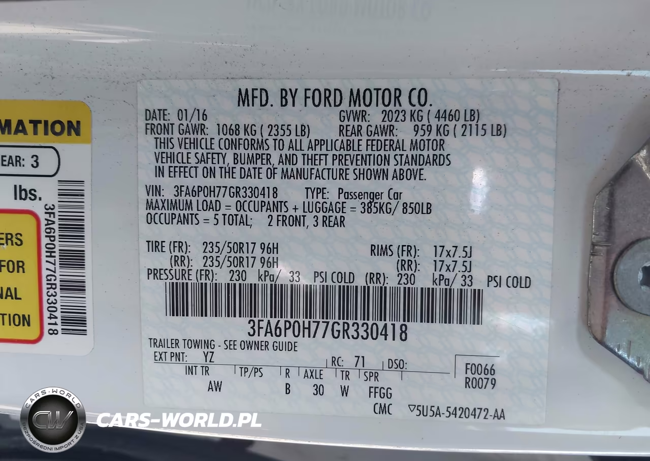 2016 Ford Fusion Se VIN:3FA6P0H77GR330418 - 9