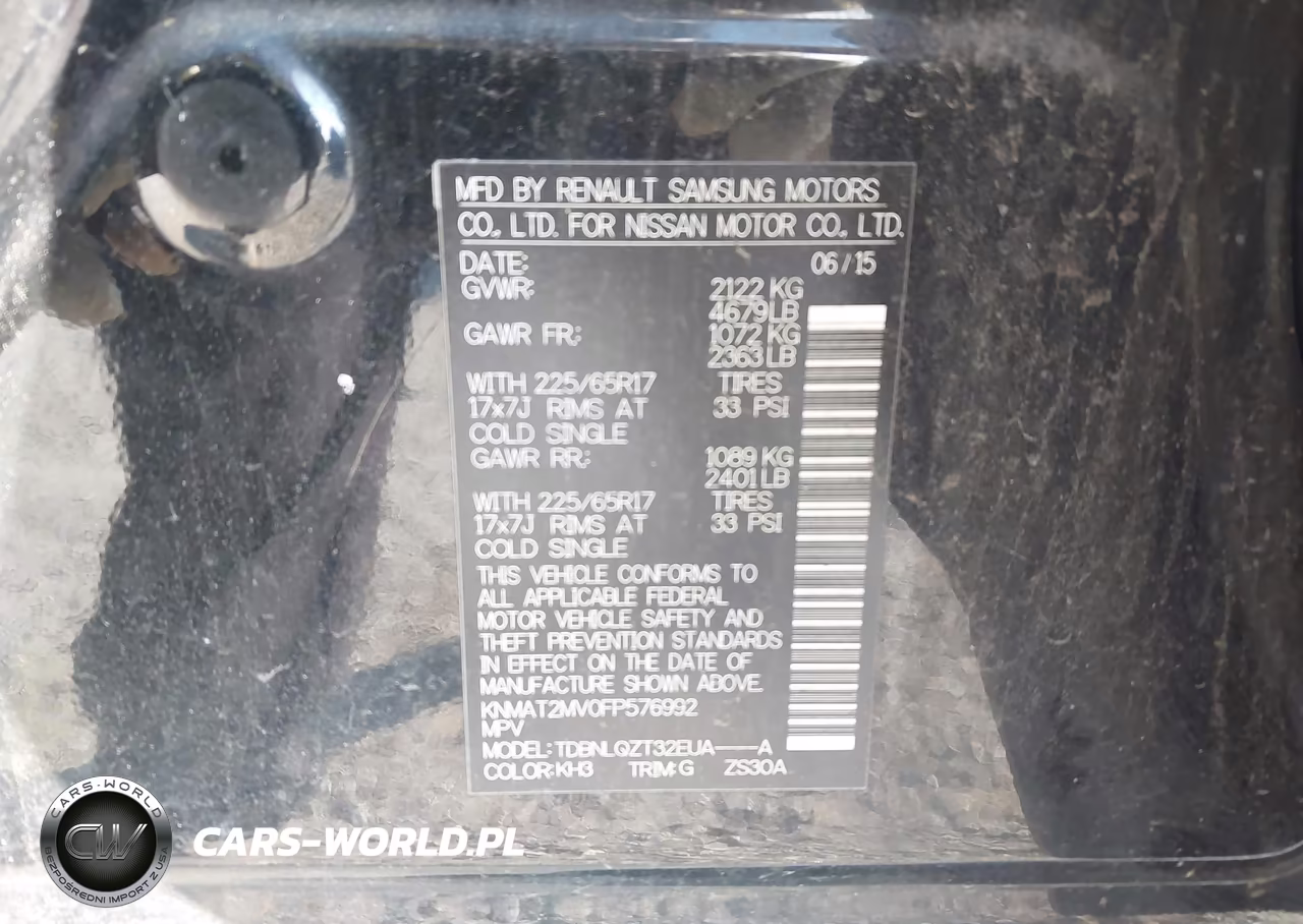2015 Nissan Rogue Sv VIN:KNMAT2MV0FP576992 - 9