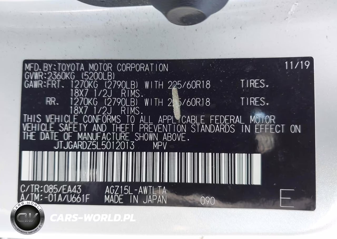 2020 Lexus Nx 300 VIN:JTJGARDZ5L5012013 - 9