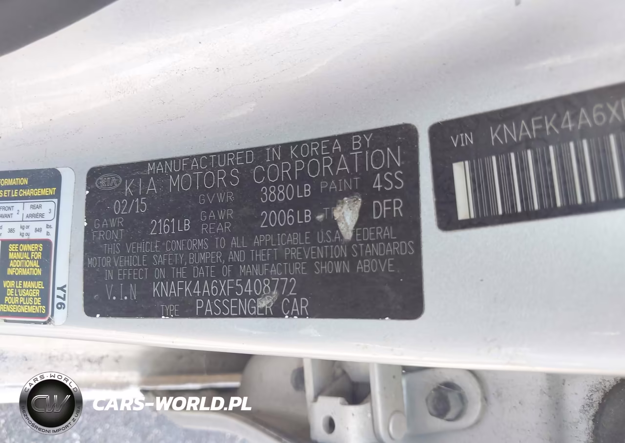 2015 Kia Forte Lx VIN:KNAFK4A6XF5408772 - 9