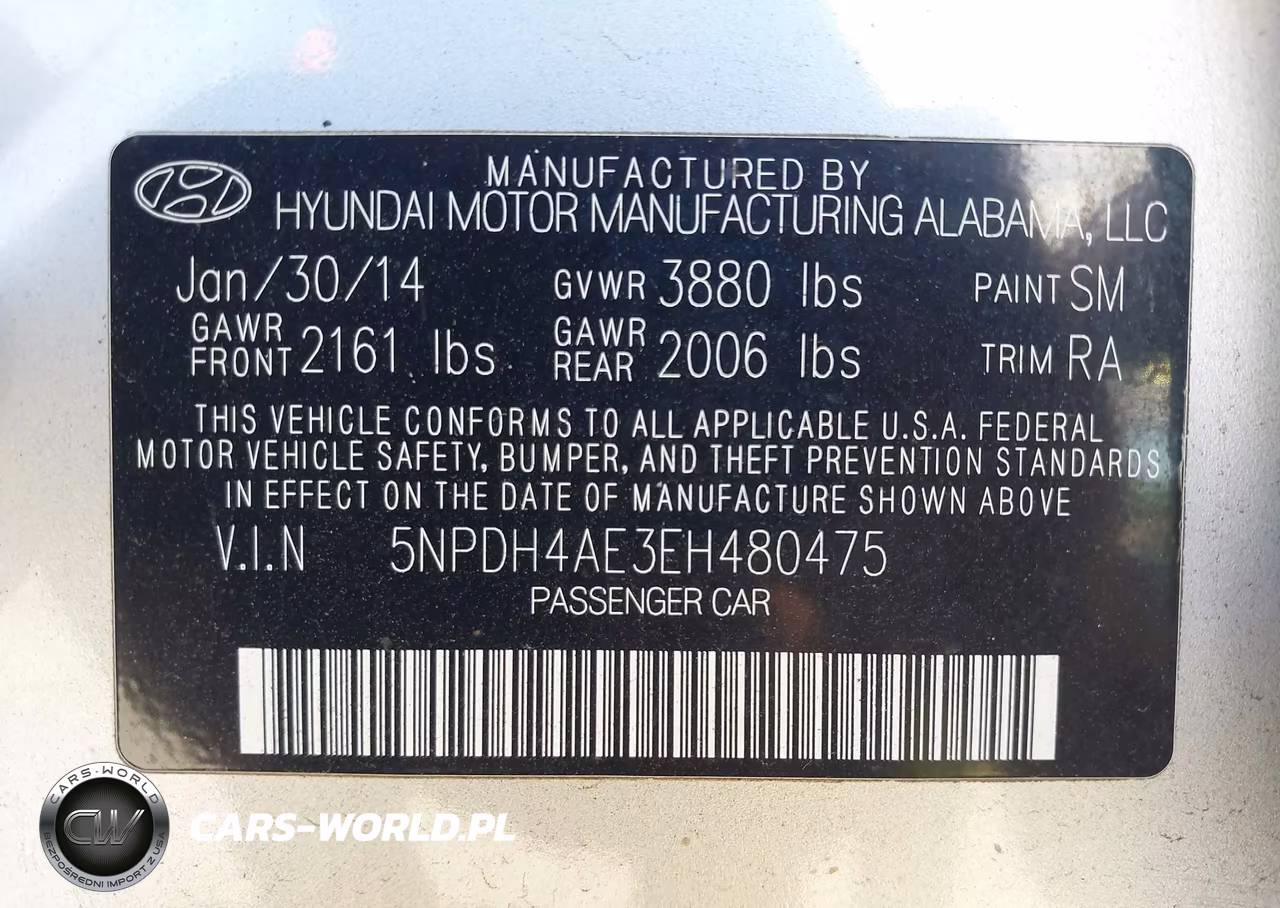 2014 Hyundai Elantra Se VIN:5NPDH4AE3EH480475 - 9
