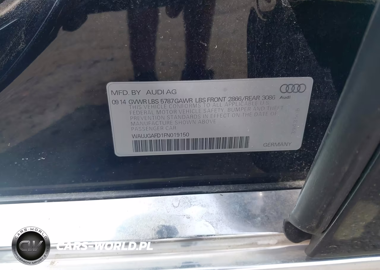 2015 Audi A8 3.0T VIN:WAUJGAFD1FN019150 - 9