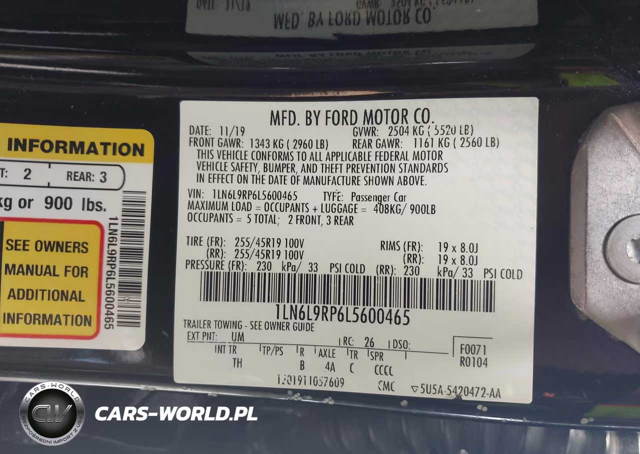 2020 Lincoln Continental Reserve VIN:1LN6L9RP6L5600465 - 9