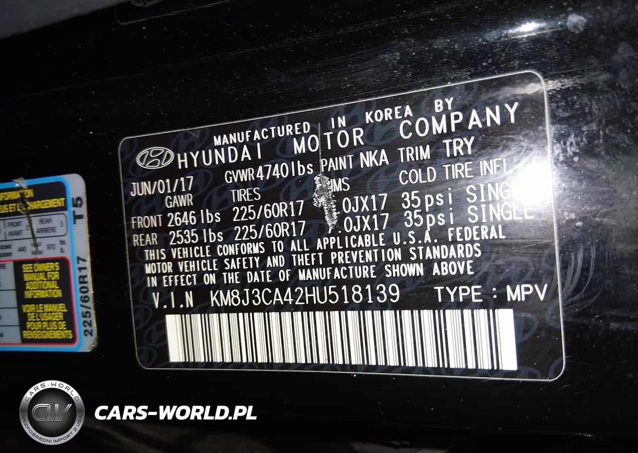 2017 Hyundai Tucson Se Plus VIN:KM8J3CA42HU518139 - 9