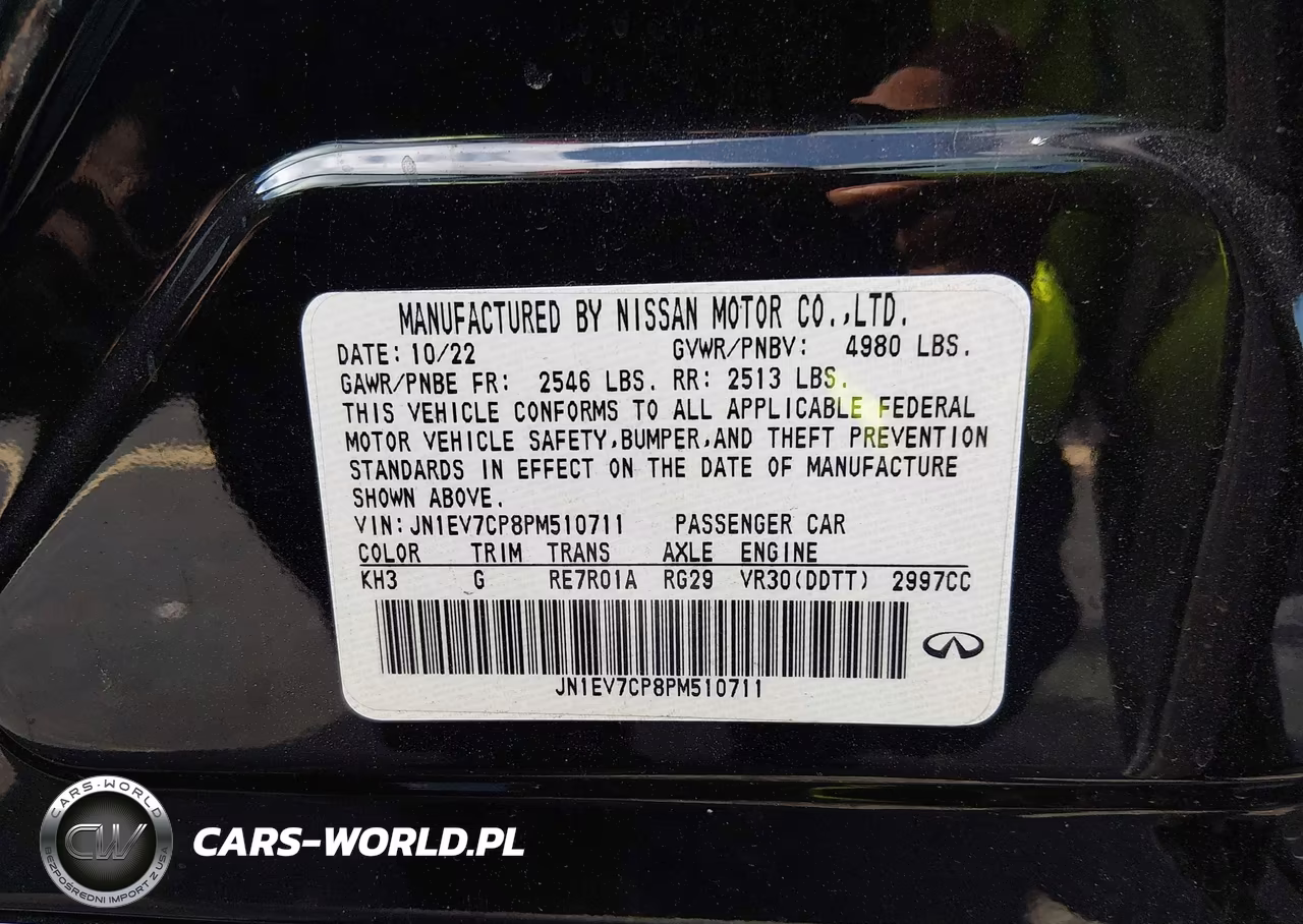 2023 Infiniti Q50 Sensory VIN:JN1EV7CP8PM510711 - 9