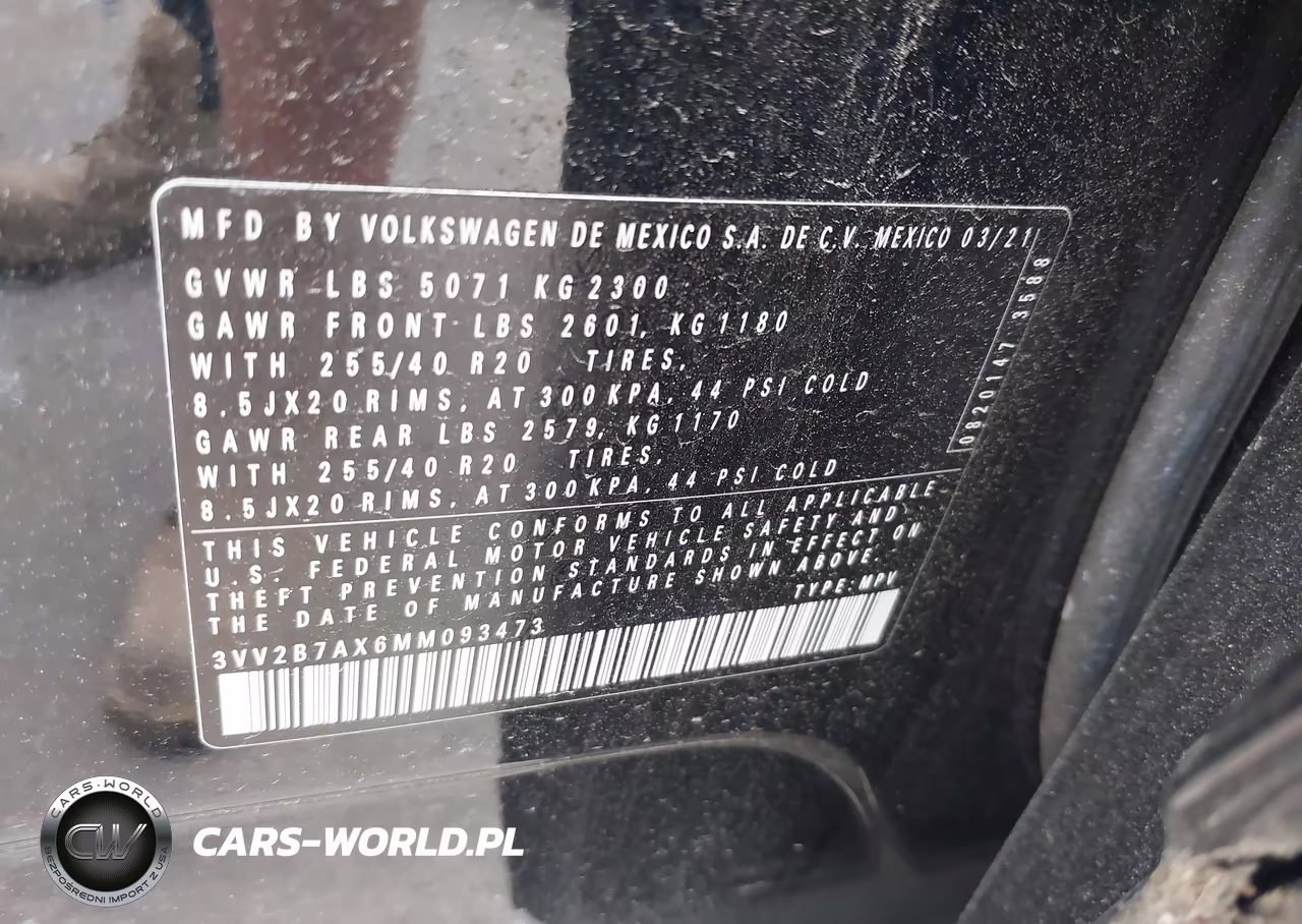 2021 Volkswagen Tiguan VIN:3VV2B7AX6MM093473 - 9