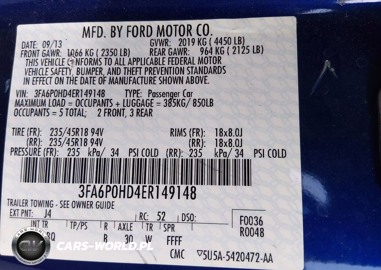2014 Ford Fusion Se VIN:3FA6P0HD4ER149148 - 9