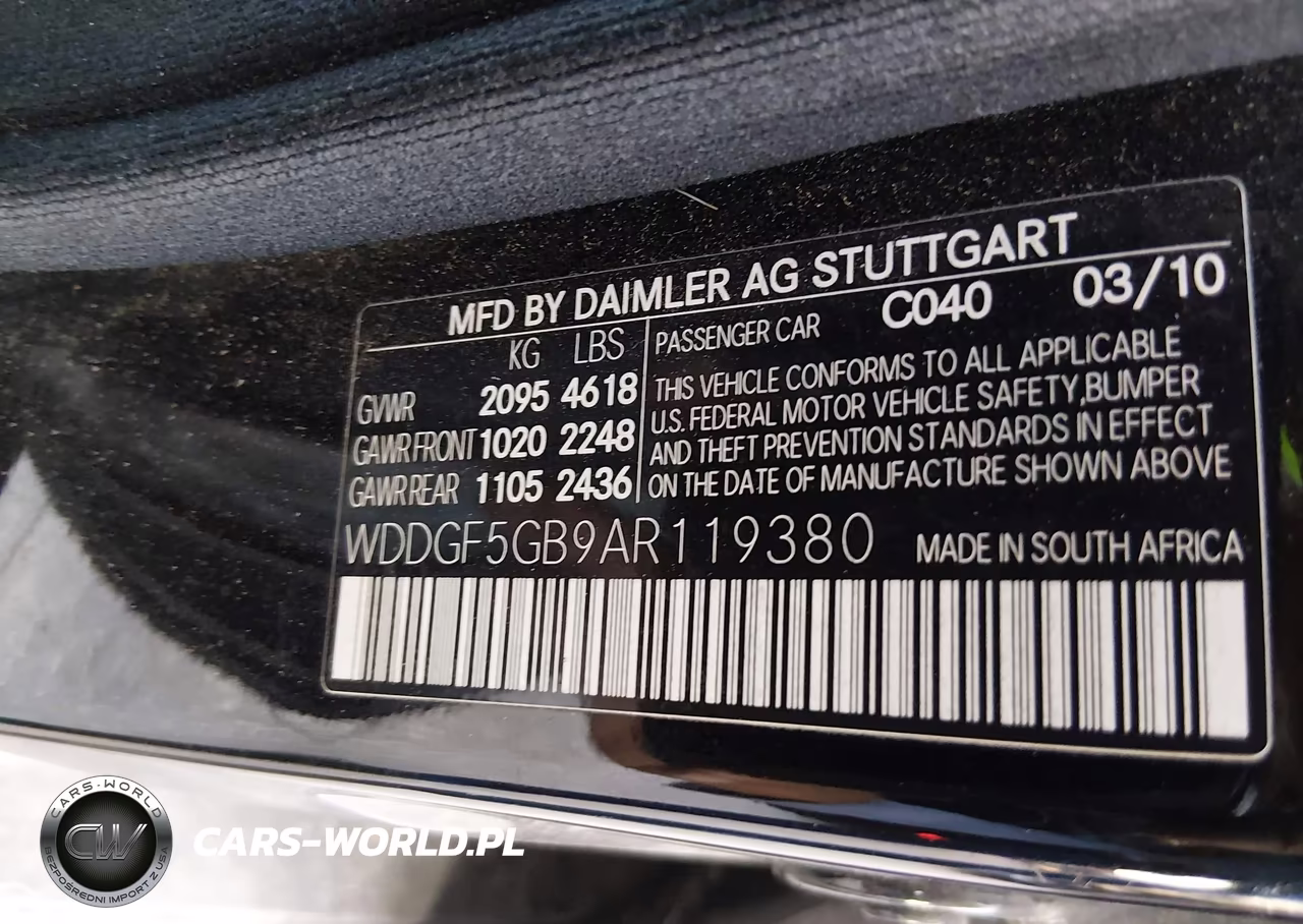 2010 Mercedes-Benz C 350 Sport VIN:WDDGF5GB9AR119380 - 9