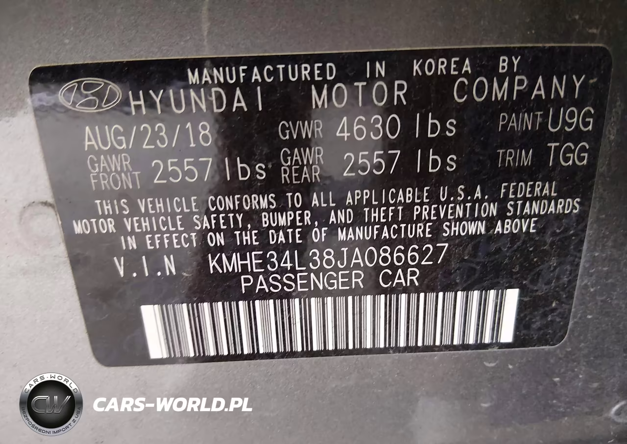 2018 Hyundai Sonata Hybrid Limited VIN:KMHE34L38JA086627 - 9