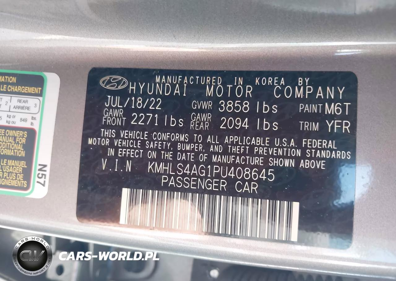 2023 Hyundai Elantra Sel VIN:KMHLS4AG1PU408645 - 9