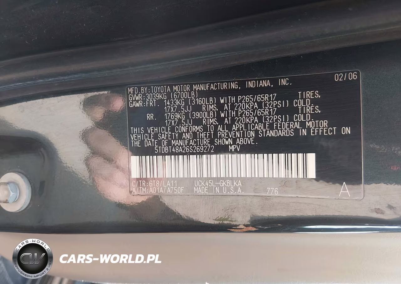2006 Toyota Sequoia Limited V8 VIN:5TDBT48A26S269272 - 9