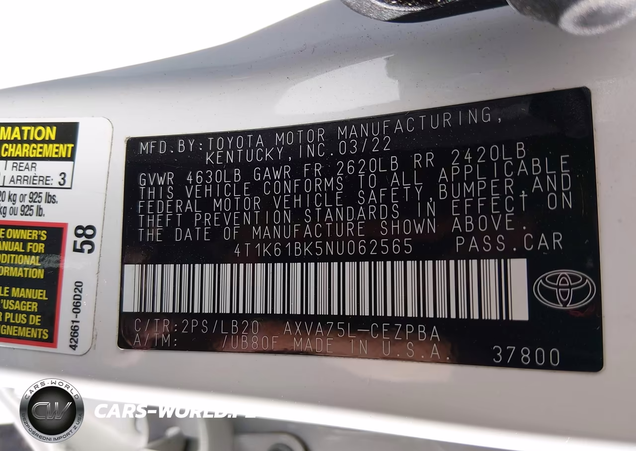 2022 Toyota Camry Xse Awd VIN:4T1K61BK5NU062565 - 9