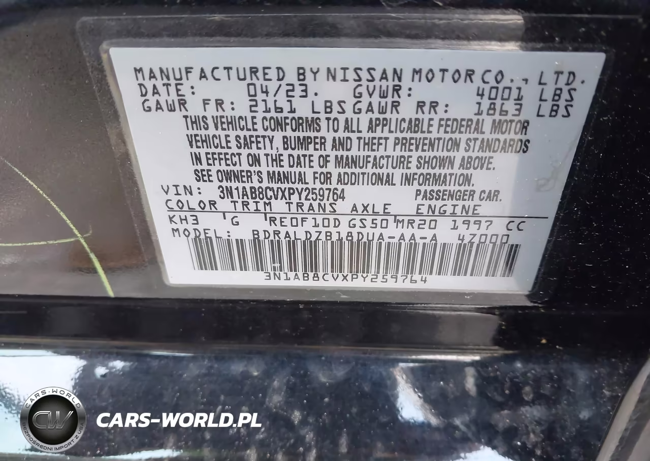 2023 Nissan Sentra Sv Xtronic Cvt VIN:3N1AB8CVXPY259764 - 9