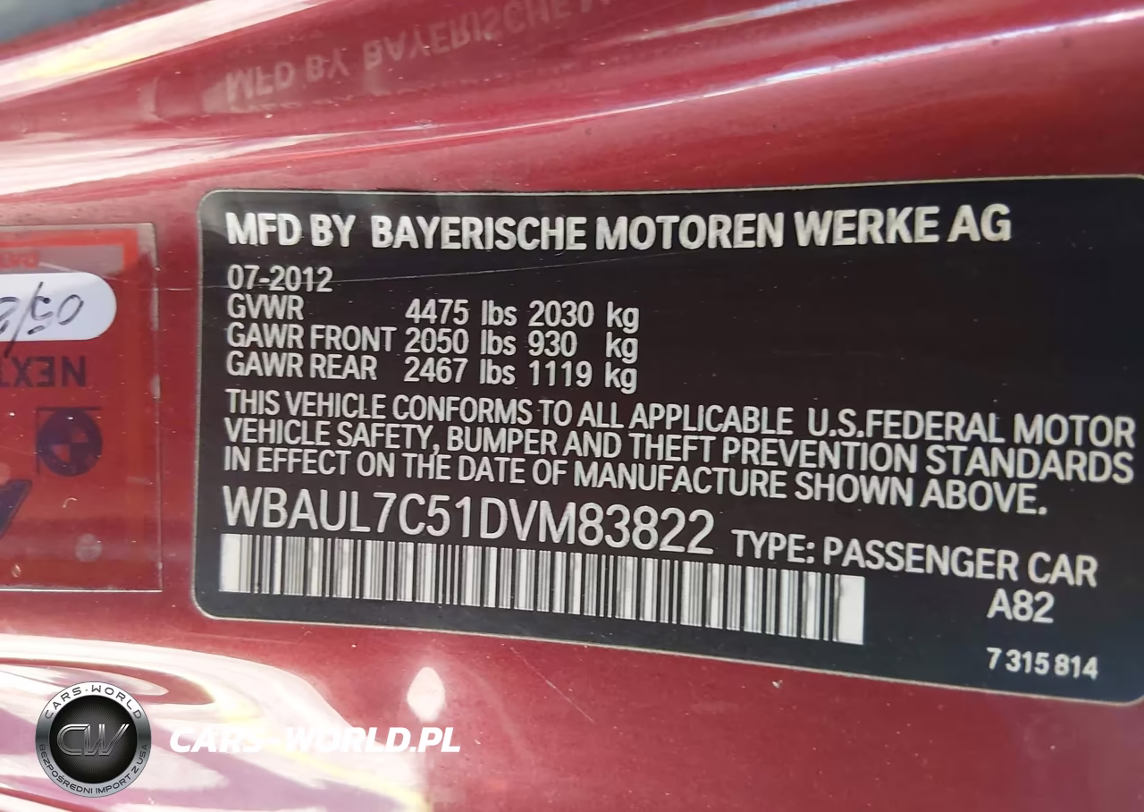 2013 BMW 128I VIN:WBAUL7C51DVM83822 - 9