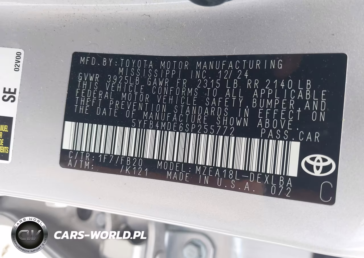 2025 Toyota Corolla Le VIN:5YFB4MDE6SP255772 - 9