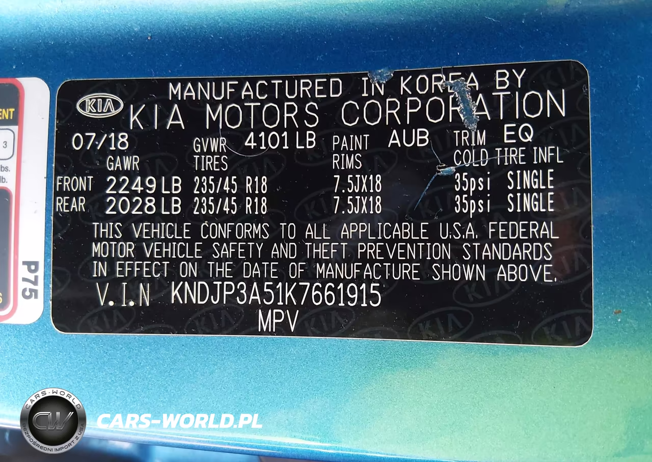 2019 Kia Soul + VIN:KNDJP3A51K7661915 - 9