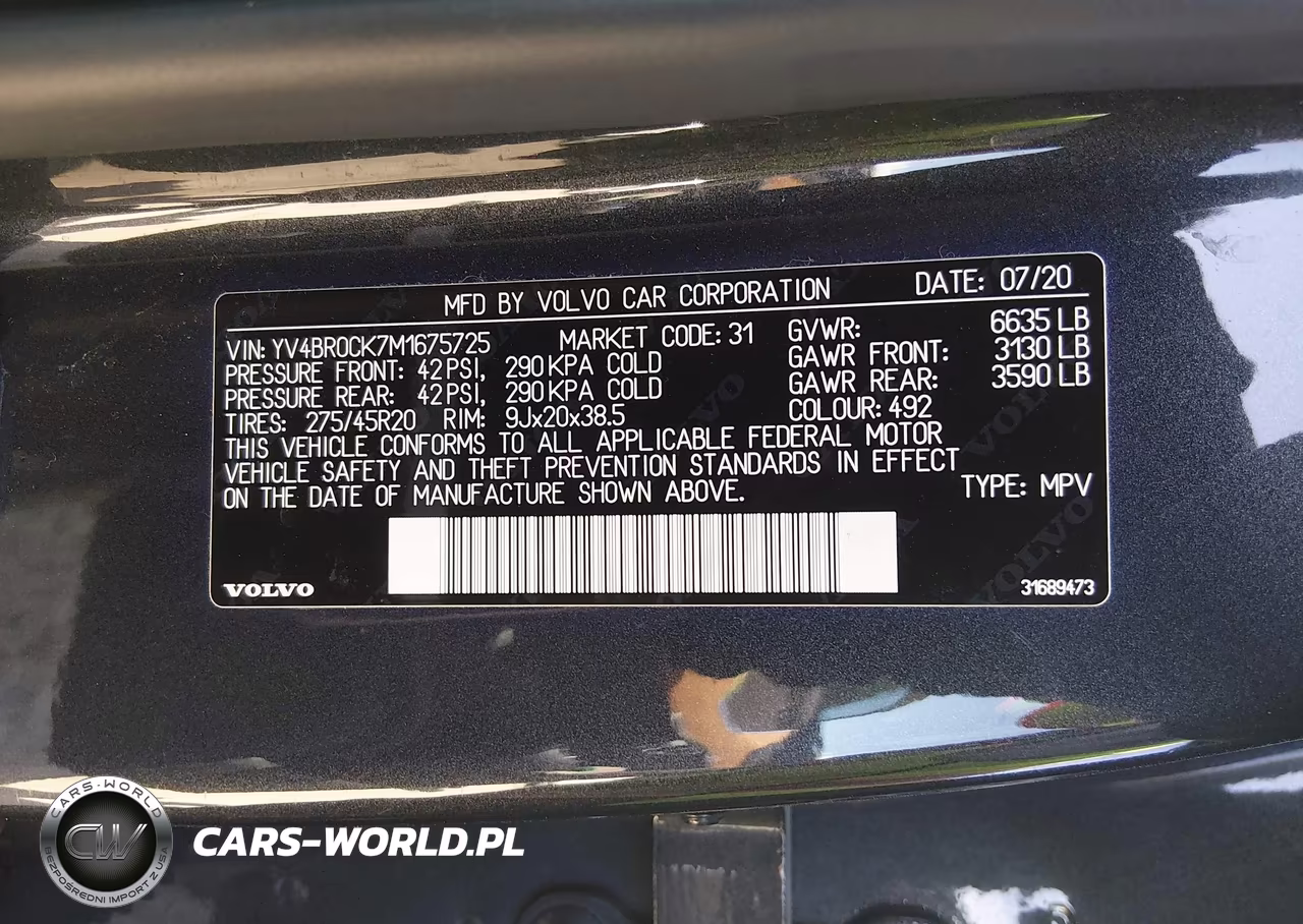 2021 Volvo Xc90 Recharge Plug-In Hybrid T8 Inscription Expression 7 Passenger VIN:YV4BR0CK7M1675725 - 9