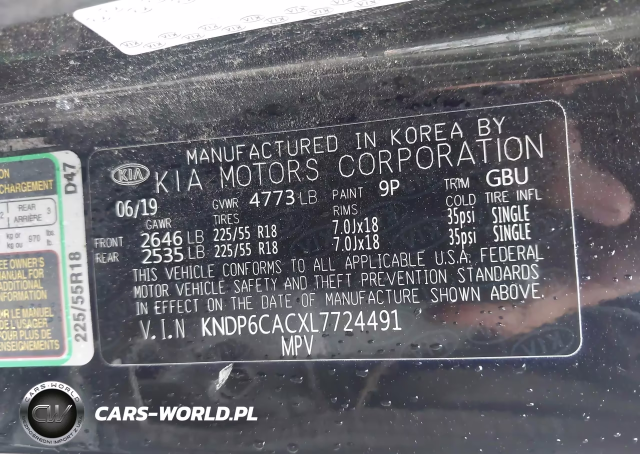 2020 Kia Sportage S VIN:KNDP6CACXL7724491 - 9
