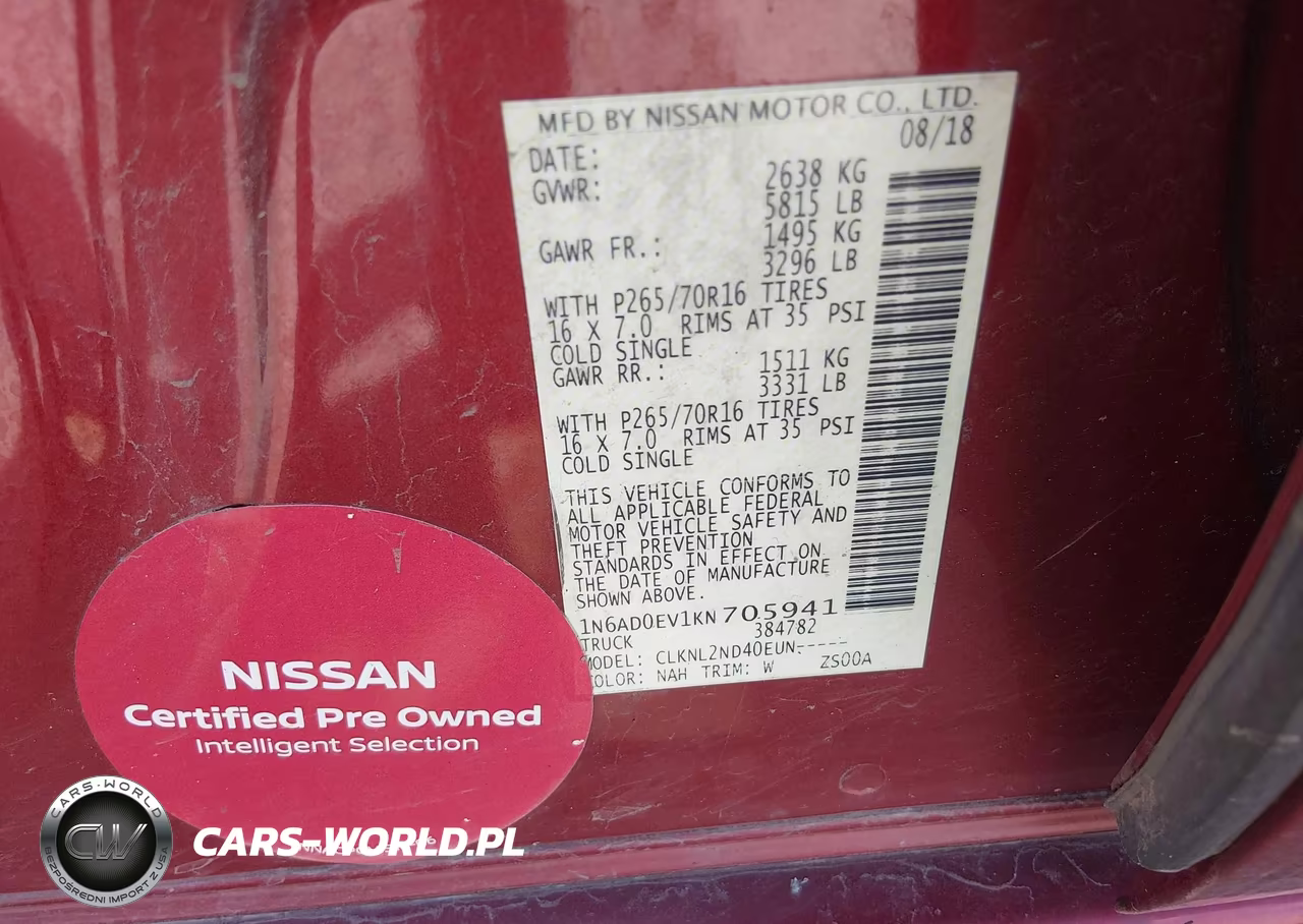 2019 Nissan Frontier Sv VIN:1N6AD0EV1KN705941 - 9