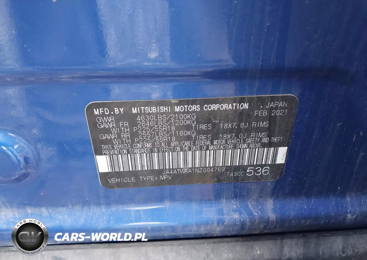 2022 Mitsubishi Eclipse Cross Se S-Awc-Se Special Edition S-Awc-Sel S-Awc-Sel Special Edition S-Awc VIN:JA4ATWAA1NZ004769 - 9